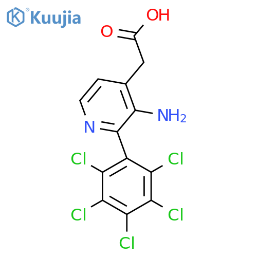 3-Amino-2-(perchlorophenyl)pyridine-4-acetic acid structure