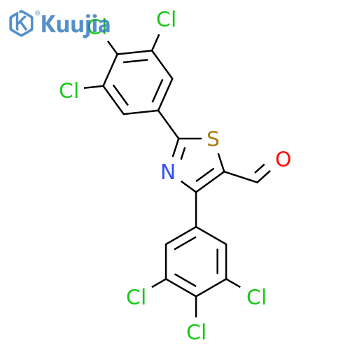 2,4-Bis(3,4,5-trichlorophenyl)thiazole-5-carboxaldehyde structure