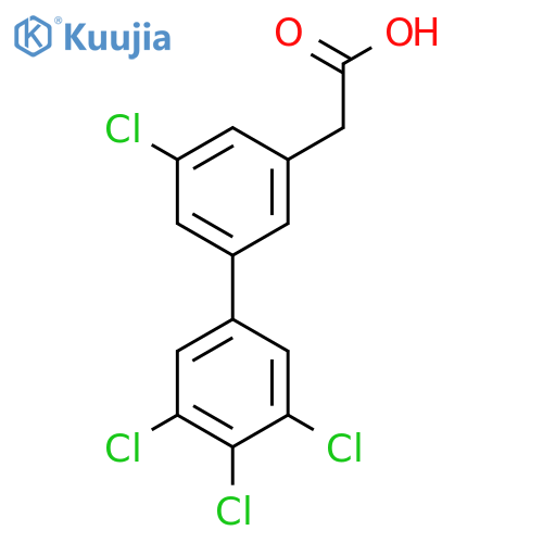 5,3',4',5'-Tetrachlorobiphenyl-3-acetic acid structure