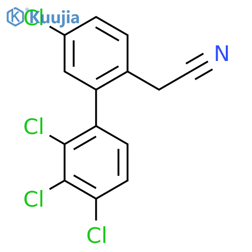 5,2',3',4'-Tetrachlorobiphenyl-2-acetonitrile structure