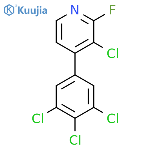 3-Chloro-2-fluoro-4-(3,4,5-trichlorophenyl)pyridine structure