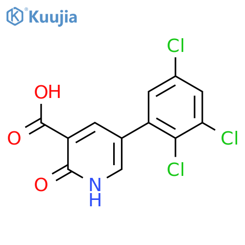 2-Hydroxy-5-(2,3,5-trichlorophenyl)nicotinic acid structure