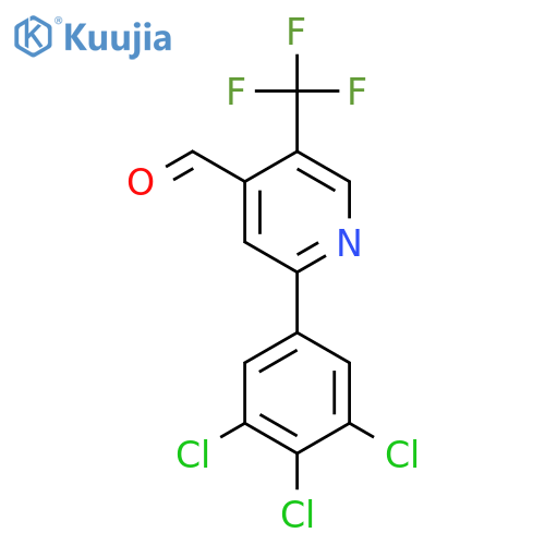 2-(3,4,5-Trichlorophenyl)-5-(trifluoromethyl)isonicotinaldehyde structure