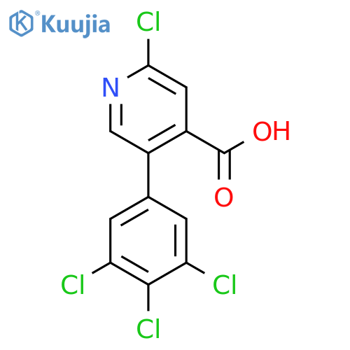 2-Chloro-5-(3,4,5-trichlorophenyl)isonicotinic acid structure