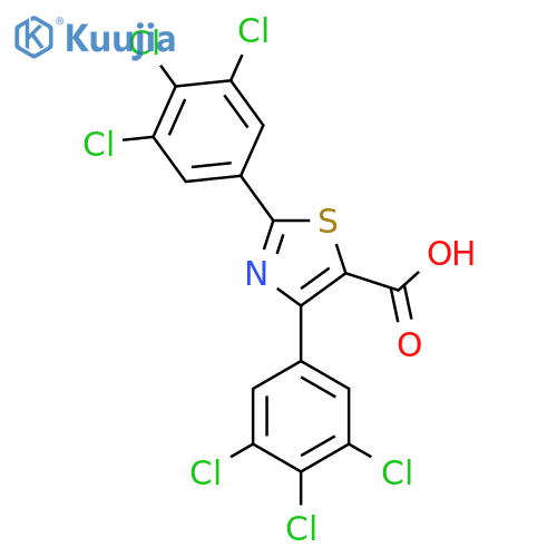 2,4-Bis(3,4,5-trichlorophenyl)thiazole-5-carboxylic acid structure