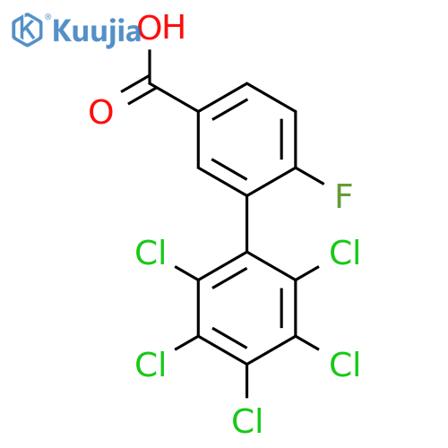6-Fluoro-2',3',4',5',6'-pentachlorobiphenyl-3-carboxylic acid structure