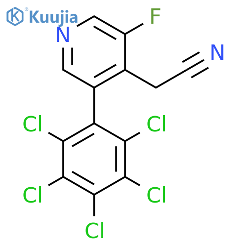 3-Fluoro-5-(perchlorophenyl)pyridine-4-acetonitrile structure