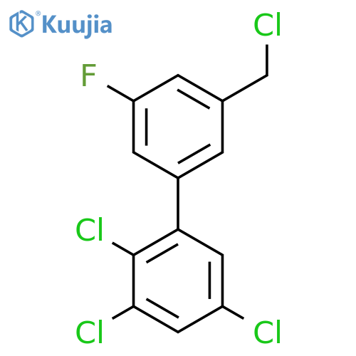 3'-(Chloromethyl)-5'-fluoro-2,3,5-trichlorobiphenyl structure