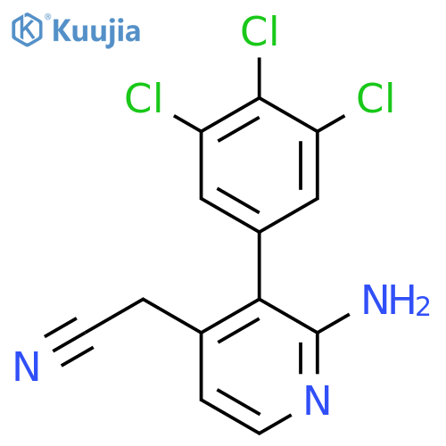 2-Amino-3-(3,4,5-trichlorophenyl)pyridine-4-acetonitrile structure