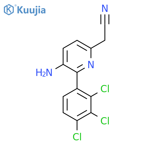 3-Amino-2-(2,3,4-trichlorophenyl)pyridine-6-acetonitrile structure