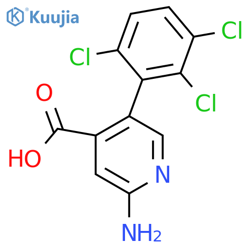 2-Amino-5-(2,3,6-trichlorophenyl)isonicotinic acid structure