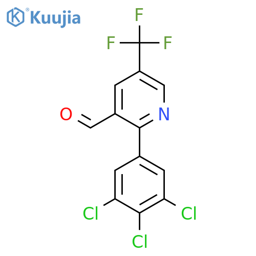 2-(3,4,5-Trichlorophenyl)-5-(trifluoromethyl)nicotinaldehyde structure