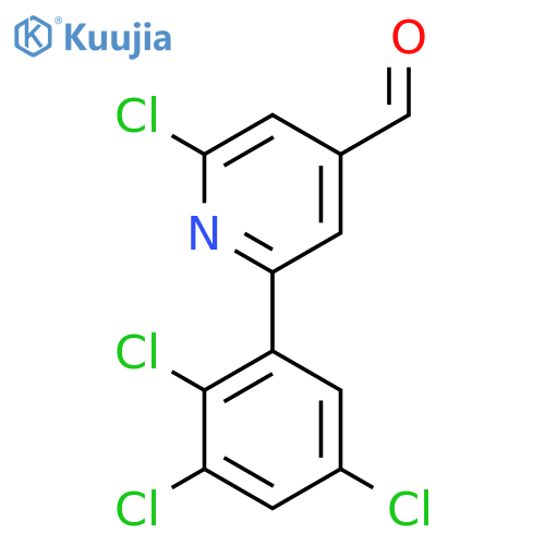 2-Chloro-6-(2,3,5-trichlorophenyl)isonicotinaldehyde structure