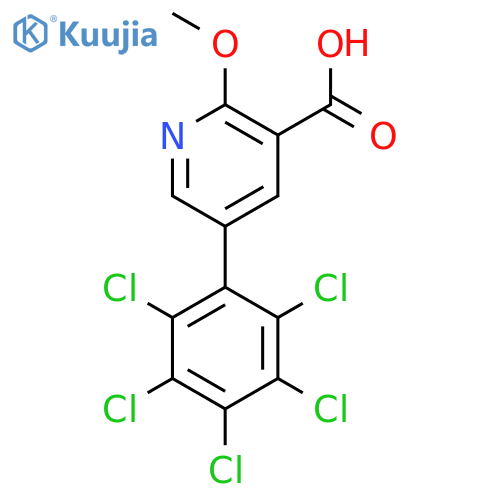 2-Methoxy-5-(perchlorophenyl)nicotinic acid structure