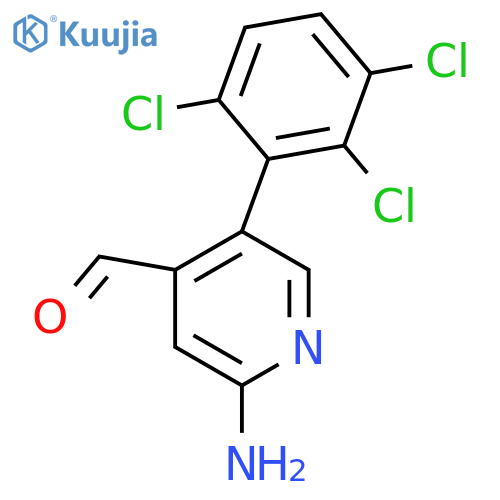 2-Amino-5-(2,3,6-trichlorophenyl)isonicotinaldehyde structure