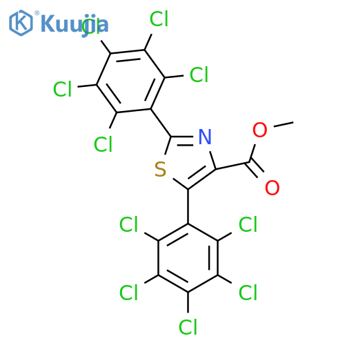 Methyl 2,5-bis(perchlorophenyl)thiazole-4-carboxylate structure
