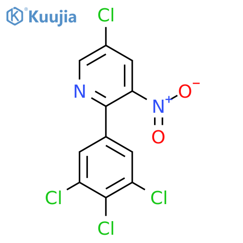 5-Chloro-3-nitro-2-(3,4,5-trichlorophenyl)pyridine structure