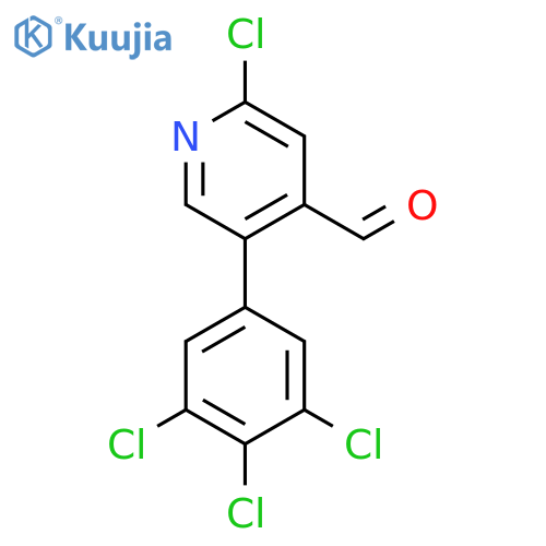 2-Chloro-5-(3,4,5-trichlorophenyl)isonicotinaldehyde structure