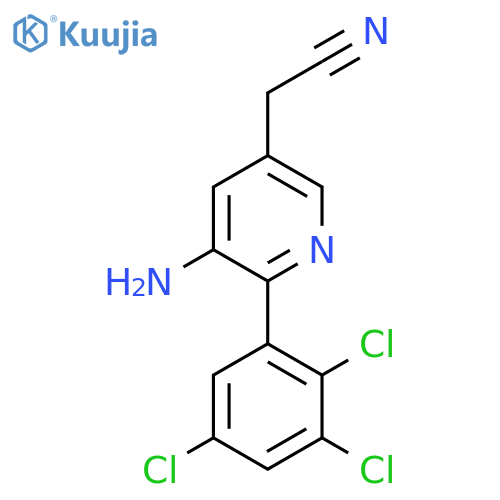 3-Amino-2-(2,3,5-trichlorophenyl)pyridine-5-acetonitrile structure
