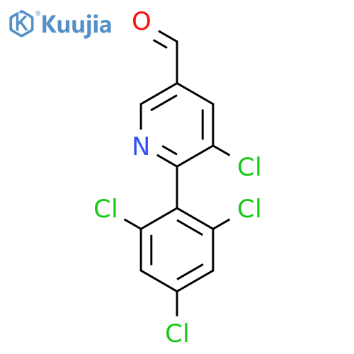 5-Chloro-6-(2,4,6-trichlorophenyl)nicotinaldehyde structure