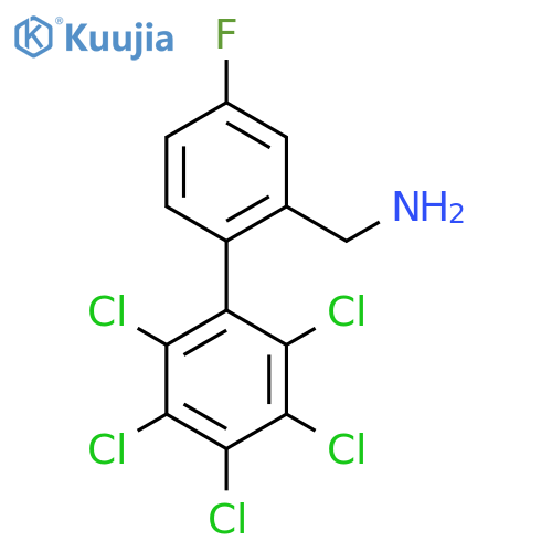C-(4-Fluoro-2',3',4',5',6'-pentachlorobiphenyl-2-yl)-methylamine structure