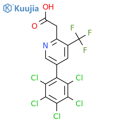 5-(Perchlorophenyl)-3-(trifluoromethyl)pyridine-2-acetic acid structure