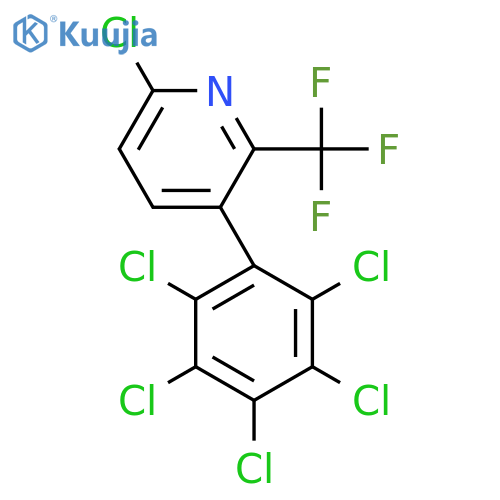 6-Chloro-3-(perchlorophenyl)-2-(trifluoromethyl)pyridine structure