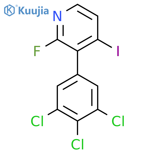 2-Fluoro-4-iodo-3-(3,4,5-trichlorophenyl)pyridine structure