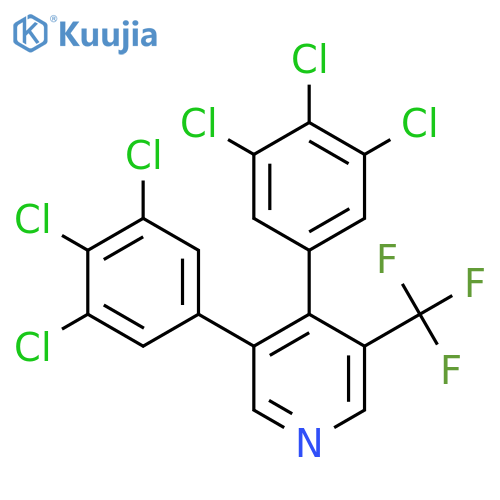 3,4-Bis(3,4,5-trichlorophenyl)-5-(trifluoromethyl)pyridine structure
