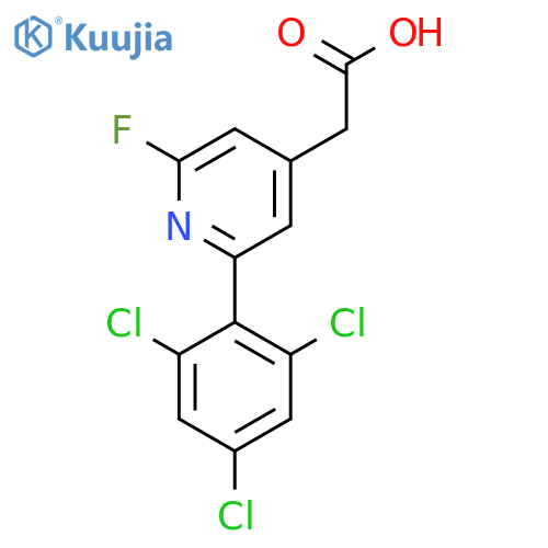 2-Fluoro-6-(2,4,6-trichlorophenyl)pyridine-4-acetic acid structure