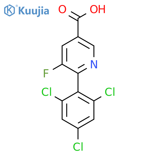 5-Fluoro-6-(2,4,6-trichlorophenyl)nicotinic acid structure
