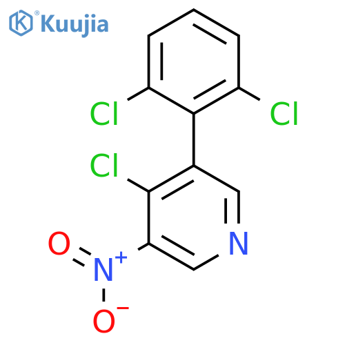 4-Chloro-3-(2,6-dichlorophenyl)-5-nitropyridine structure