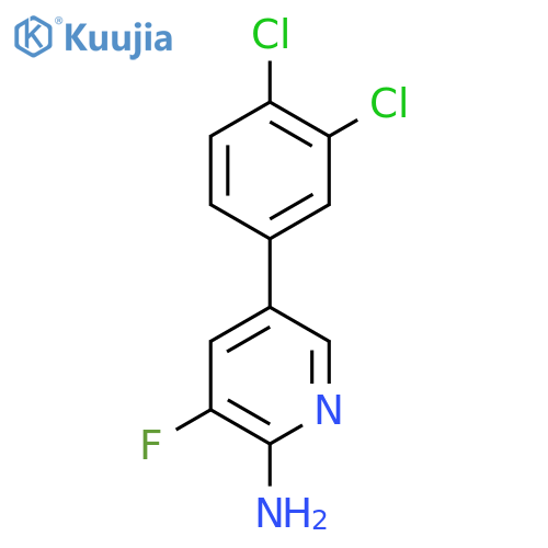 2-Amino-5-(3,4-dichlorophenyl)-3-fluoropyridine structure