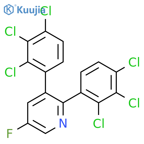 2,3-Bis(2,3,4-trichlorophenyl)-5-fluoropyridine structure