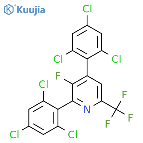 2,4-Bis(2,4,6-trichlorophenyl)-3-fluoro-6-(trifluoromethyl)pyridine structure