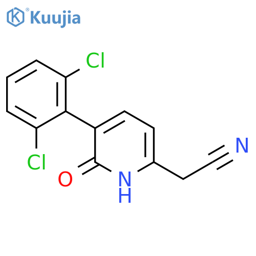 3-(2,6-Dichlorophenyl)-2-hydroxypyridine-6-acetonitrile structure