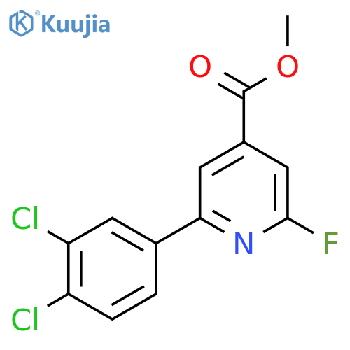 Methyl 2-(3,4-dichlorophenyl)-6-fluoroisonicotinate structure