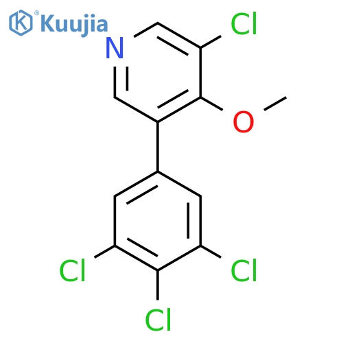 3-Chloro-4-methoxy-5-(3,4,5-trichlorophenyl)pyridine structure