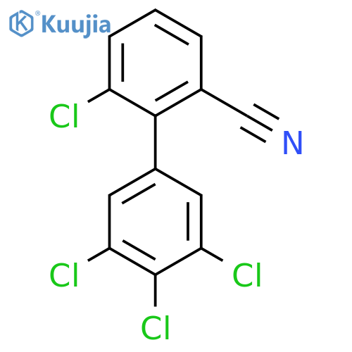 6,3',4',5'-Tetrachlorobiphenyl-2-carbonitrile structure