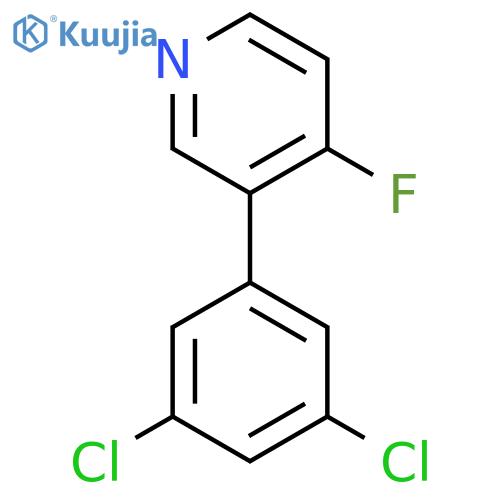 3-(3,5-Dichlorophenyl)-4-fluoropyridine structure