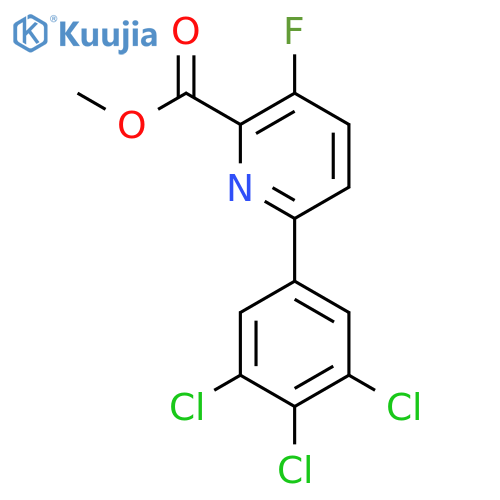 Methyl 3-fluoro-6-(3,4,5-trichlorophenyl)picolinate structure