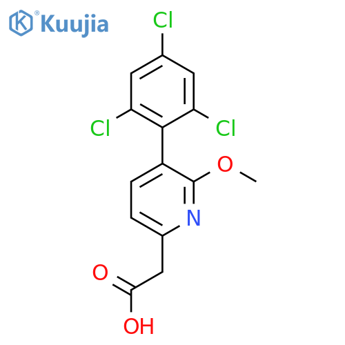 2-Methoxy-3-(2,4,6-trichlorophenyl)pyridine-6-acetic acid structure