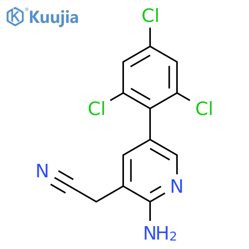 2-Amino-5-(2,4,6-trichlorophenyl)pyridine-3-acetonitrile structure