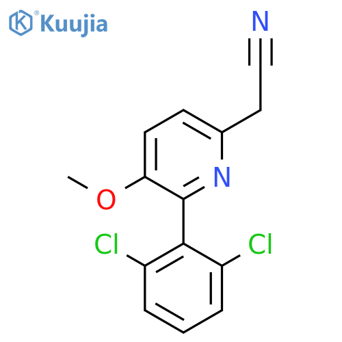 2-(2,6-Dichlorophenyl)-3-methoxypyridine-6-acetonitrile structure