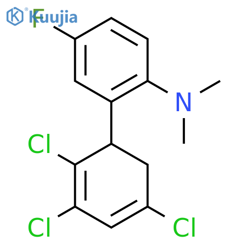 [4-Fluoro-2-(2,3,5-trichlorocyclohexa-2,4-dienyl)-phenyl]-dimethyl-amine structure