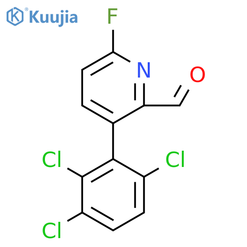 6-Fluoro-3-(2,3,6-trichlorophenyl)picolinaldehyde structure