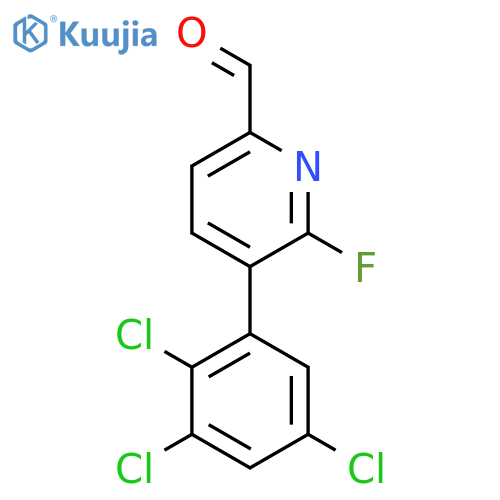 6-Fluoro-5-(2,3,5-trichlorophenyl)picolinaldehyde structure