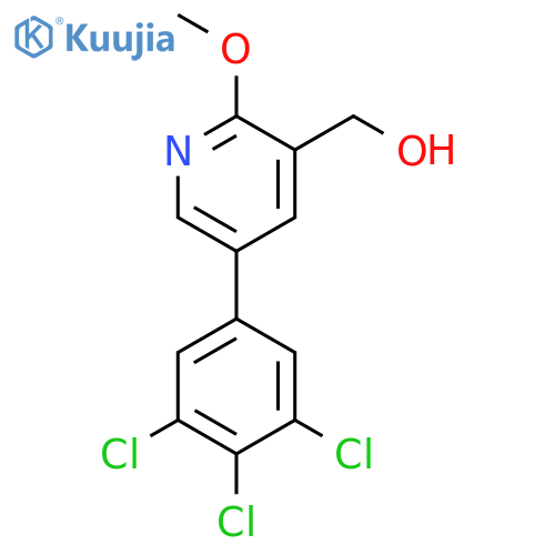 2-Methoxy-5-(3,4,5-trichlorophenyl)pyridine-3-methanol structure
