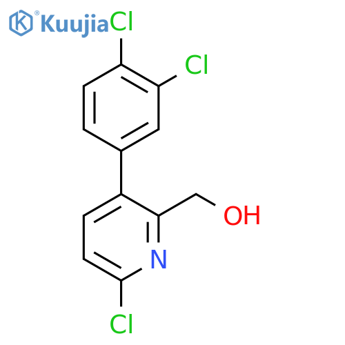 6-Chloro-3-(3,4-dichlorophenyl)pyridine-2-methanol structure