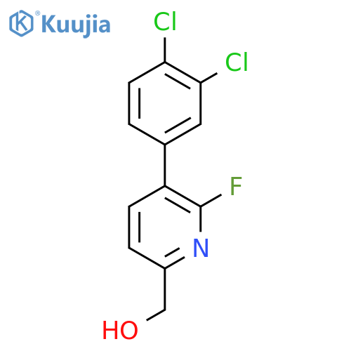 3-(3,4-Dichlorophenyl)-2-fluoropyridine-6-methanol structure